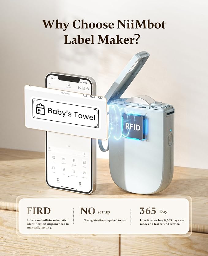 NIIMBOT Label Maker Bluetooth Mini Label Printer D11 2024 Version, Portable - Image 2