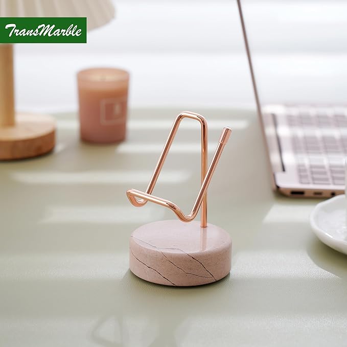 Marble Phone Stand with Metal Holder, Charging Available While Using, Swipe Up - Image 5