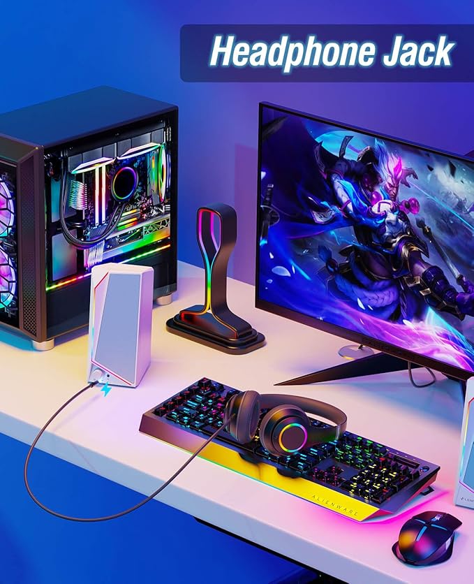 LENRUE Computer Speakers, USB/USB-C Powered PC Speakers - Image 4