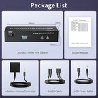 HDMI KVM Switch 2 Monitors 2 Computers 4K@60Hz USB 3.0 KVM Switcher Share Dual - Image 7