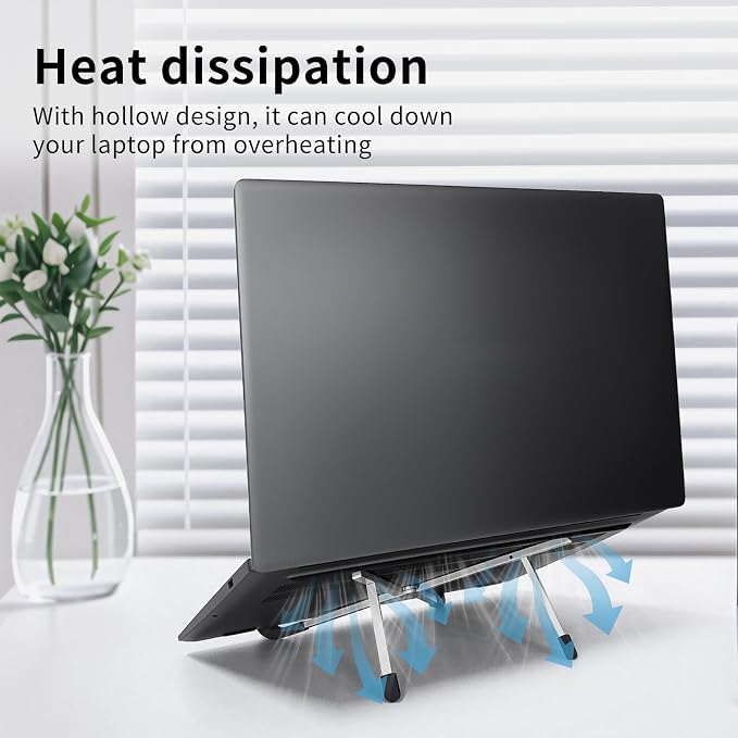 Protable Laptop Stand for Desk, Foldable Laptop Riser Holder, Ventilated - Image 8