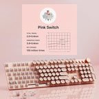 EWEADN V20 Typewriter Keyboard Wireless, 104 Keys Typewriter Style Mechanical - Image 4