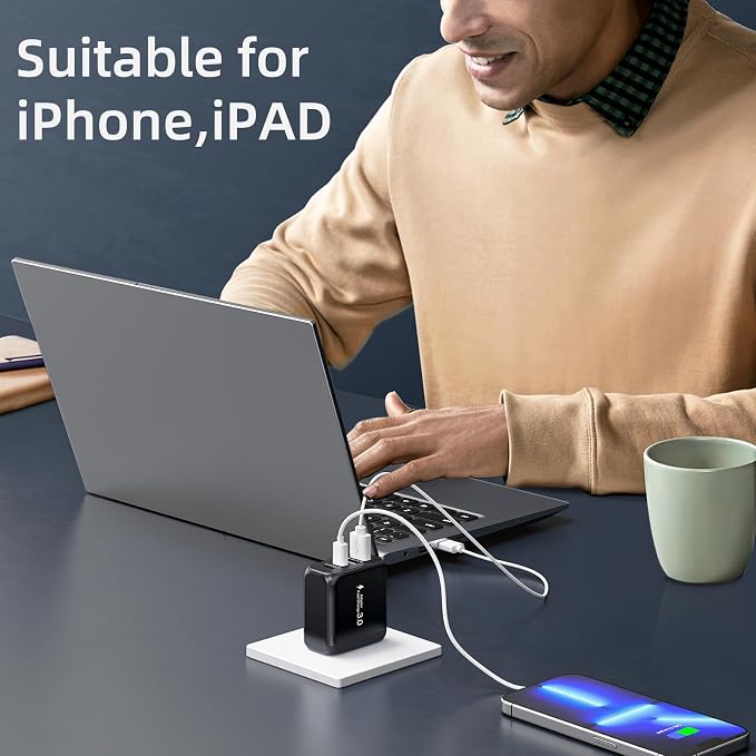 40W USB C Charger Block, 2 Pack 4-Ports Type C Fast Charging Cubes PD USBC Wall - Image 7