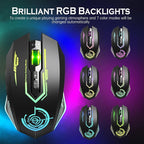 UHURU Wireless Gaming Mouse Up to 12000 DPI, Rechargeable USB-C Wireless Mouse - Image 4