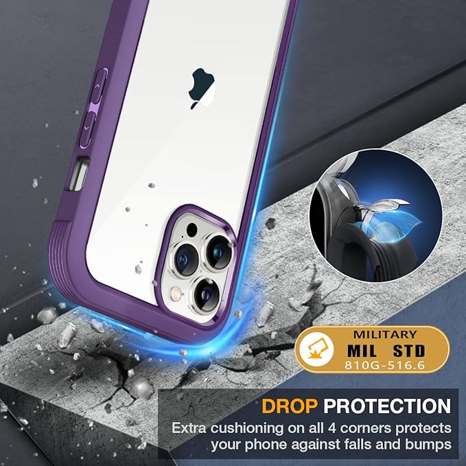 Miracase Glass Case for iPhone 13 Pro Max 6.7 inch, Upgrade Full-Body Clear - Image 5