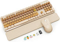 Wireless Keyboard and Mouse Combo, Magnetic Soft-Touch Wrist Rest, Round Keycaps by SABLUTE