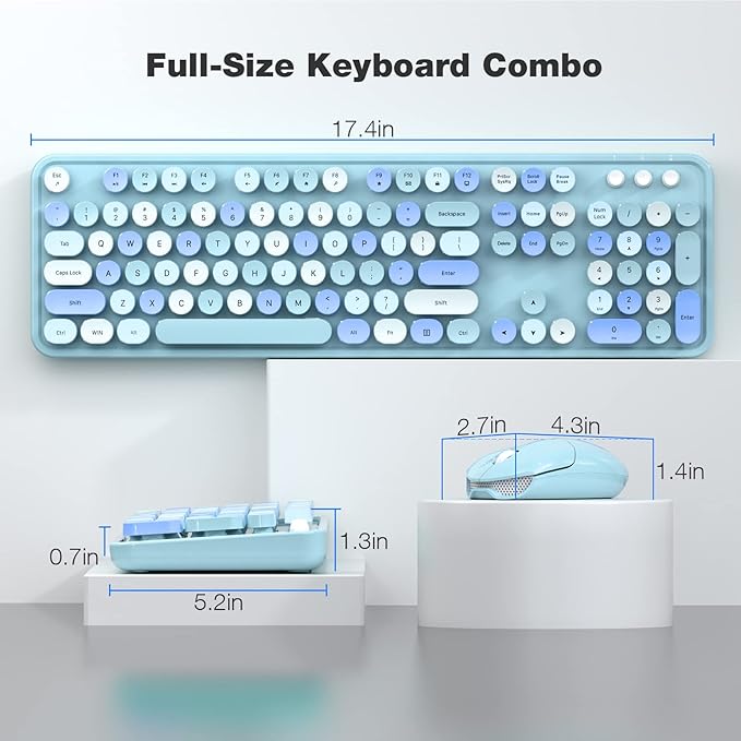 KNOWSQT Wireless Keyboard and Mouse Combo, USB Receiver Plug and Play, - Image 7