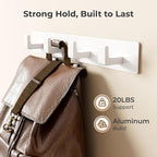 White Wall Mounted Coat Rack - Image 3
