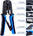 Delgada RJ45 Ethernet Crimping Tool kit, 4in1 Professional Cutter Stripper - Image 3