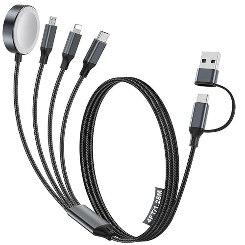 4-in-2 Charging Cable for Apple Watch Charger/Samsung/iPhone Charger, by HitfineLLC