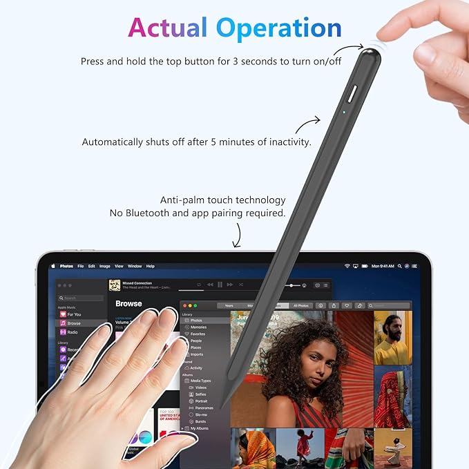 Stylus Pen for iPad 10th 9th 8th 7th 6th Generation, 15Mins Fast Charge for - Image 5