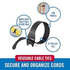 VELCRO Brand 150pk Cable Ties Value Pack | Replace Zip Ties - Image 2
