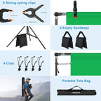 10 x 6.9 Ft Photo Backdrop Support Stand, MSKIRA Adjustable Background Stand - Image 4