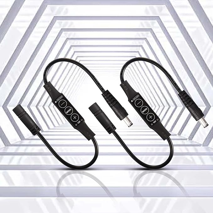 PNGKNYOCN DC 12V LED Strip Lights Dimmer DC 5.5 * 2.1mm Male to Female Mini - Image 7