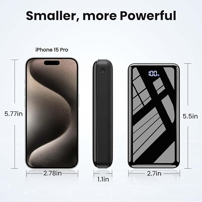 Portable Charger Power Bank 27000mAh, 22.5W Fast Charging USB C External - Image 6