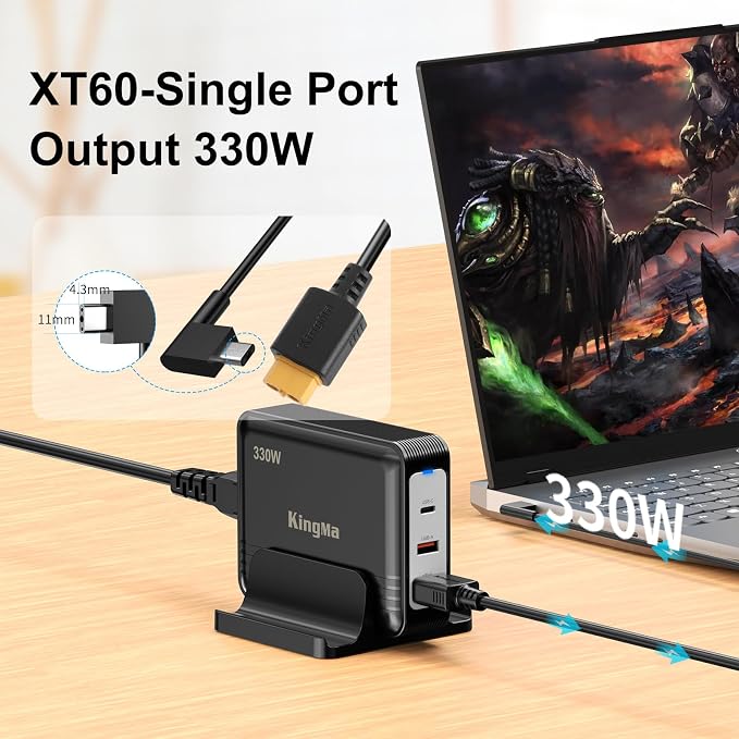 330W Razer Blade 18 with 4060/4070 Gaming Laptop Charger, 3-Port PD 3.0 Fast - Image 4