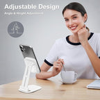 DEERLAMN Cell Phone Stand for Desk, Height Adjustable Cell Phone Holder - Image 8
