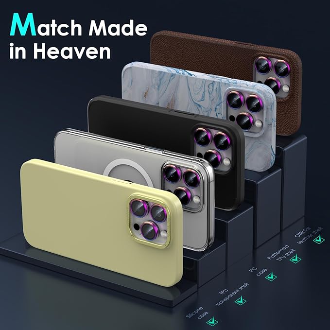 YWXTW CameraLens Protector, Tempered Glass Screen Metal Individual Cover - Image 6