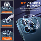 UniqueMe Compatible with iPhone 12 Pro Max 6.7" Camera Lens Protector Tempered - Image 4