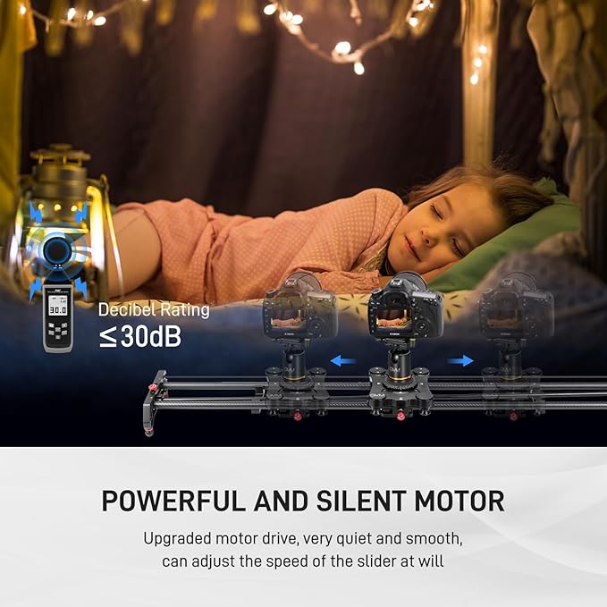 GVM 48"/120CM Carbon Fiber Motorized Camera Slider, Professional Camera Slider - Image 5
