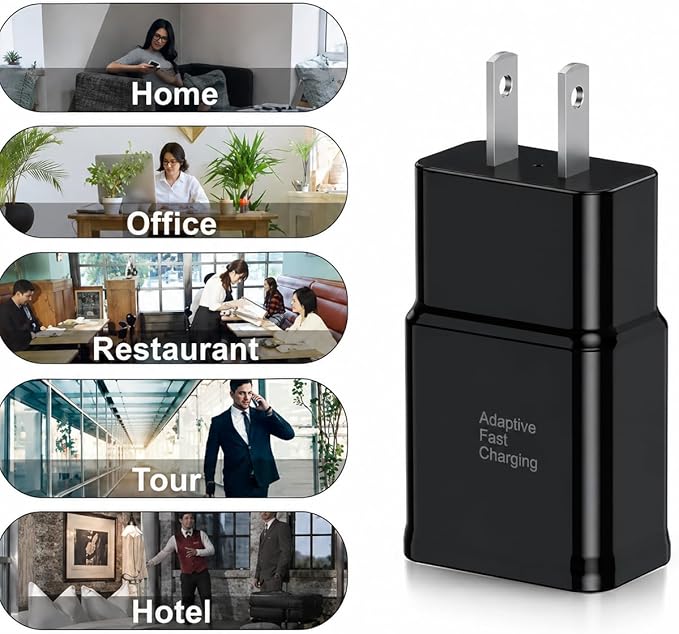 Type C Charger Fast Charging, 3 Pack USB C Android Phone Wall Charger Block & - Image 3