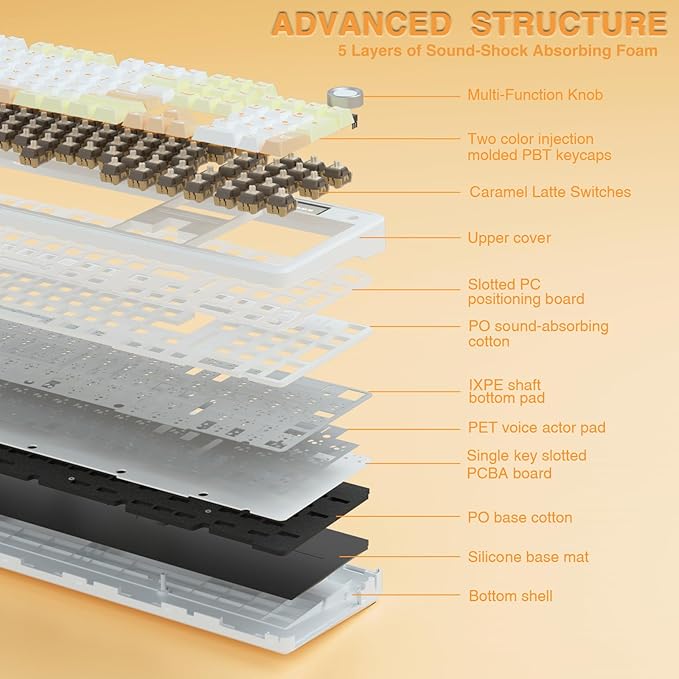 AULA F108 PRO - Wireless Mechanical Keyboard - Image 8