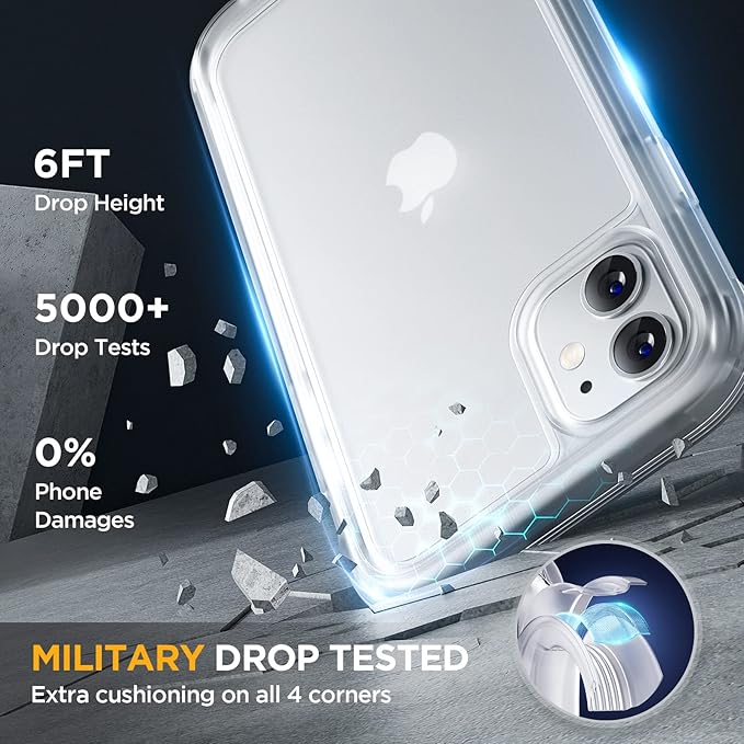Miracase Glass Series for iPhone 11 Case 6.1 inch, Upgraded Full-Body Rugged - Image 4