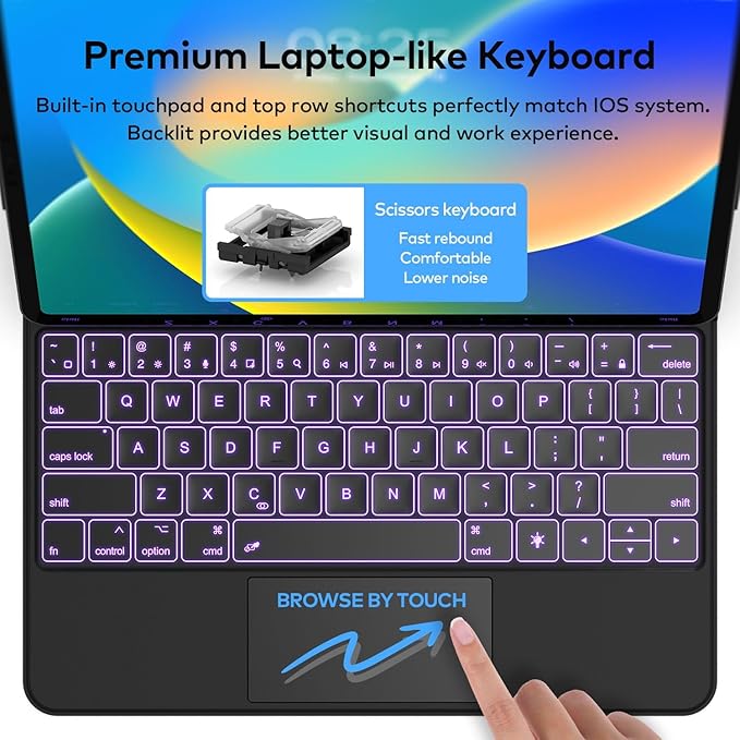 Keyboard Case for iPad Air 13 and iPad Pro 12.9 inch 6th / 5th / 4th / 3rd - Image 8