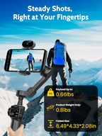 3-Axis Gimbal Stabilizer for iPhone & Android, NO APP AI Tracking, 7.8' - Image 6