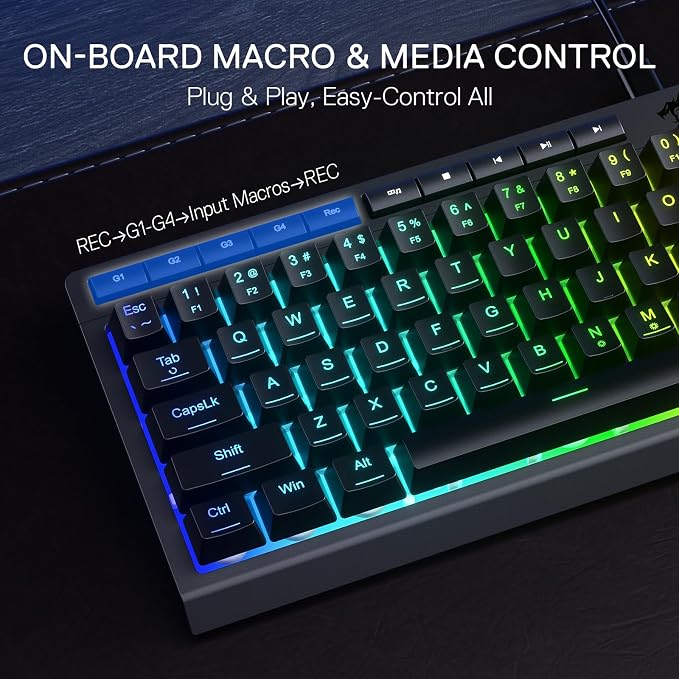 Redragon K522 60% Wired RGB Membrane Gaming Keyboard, Compact 61 Keys Linear - Image 4