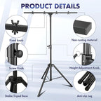 Qoope DJ Light Stand T-Bar, Heavy-Duty DJ Stand Tripod Adjustable DJ Lighting - Image 5