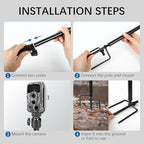 Trail Camera Mount, Height Adjustable & 360° Rotating Stake, Dual-Mode Base - Image 5