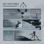 Tilta Hydra Articulating Car Mounting System | Supports 75mm & 100mm Tripod - Image 2
