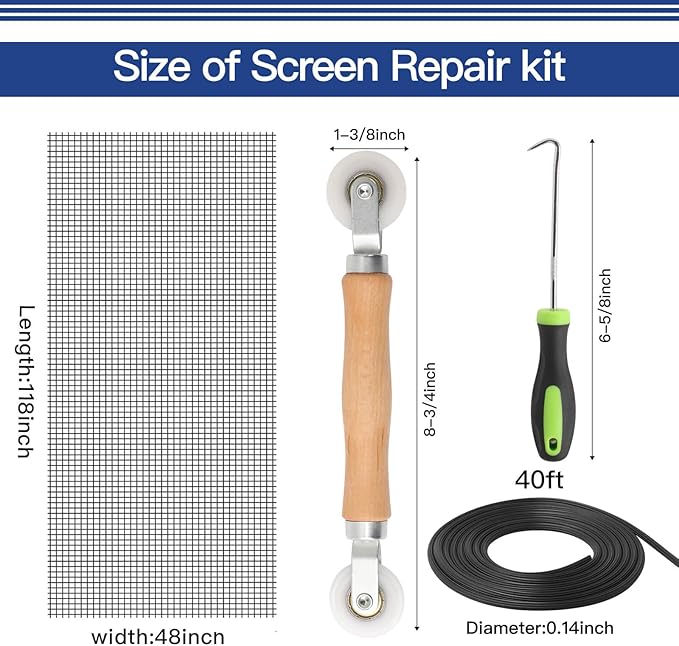 Screen Door Mesh Replacement Kit - Image 3
