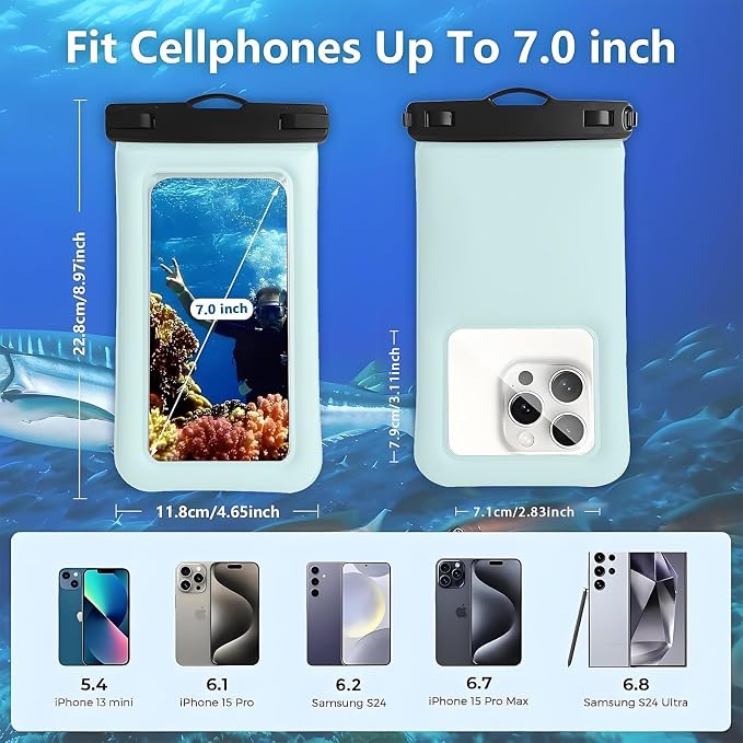 Floatable Soap Bubble Waterproof Phone Pouch/Case - Image 3