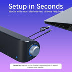 Computer Speakers, HiFi Sound Quality Computer Sound Bar, USB Powered PC - Image 6