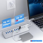 Powered USB Hub 10Gbps, intpw YH9AC 12 Port USB C Hub - Image 3