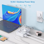 Surge Protector Power Strip 5 Ft Cord, Ultra Thin Flat Extension Cord - Image 2