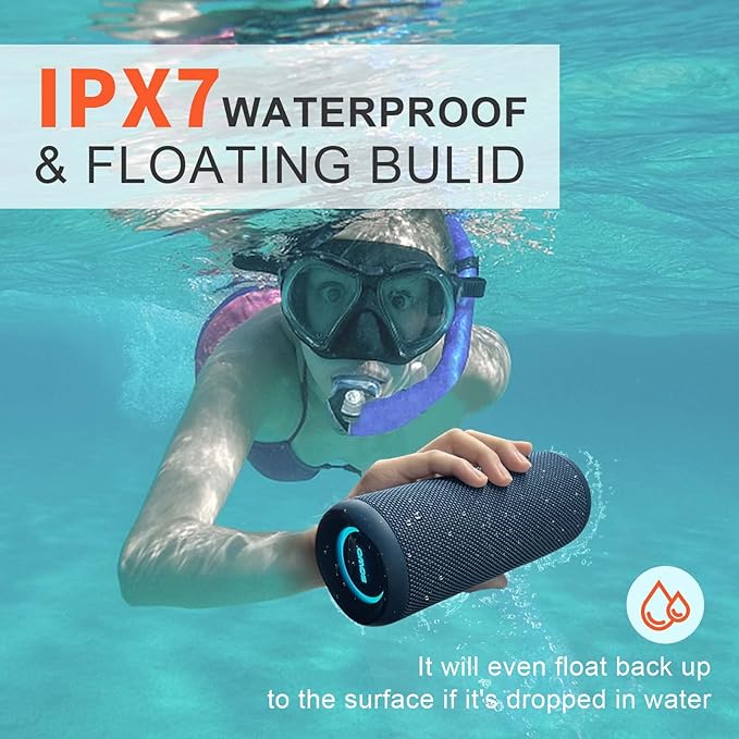SOWO Portable Bluetooth Speaker, IPX7 Waterproof Wireless Bluetooth Speaker - Image 3