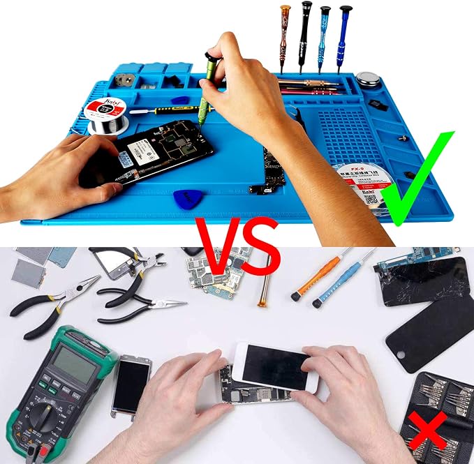 Kaisi S-160 Soldering Mat Insulation Silicone Magnetic Repair Work Station Mat - Image 8