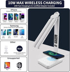 LED Desk Lamp with Charger, USB Charging Port, Dual Swing Arm Desk Light with 5 - Image 5