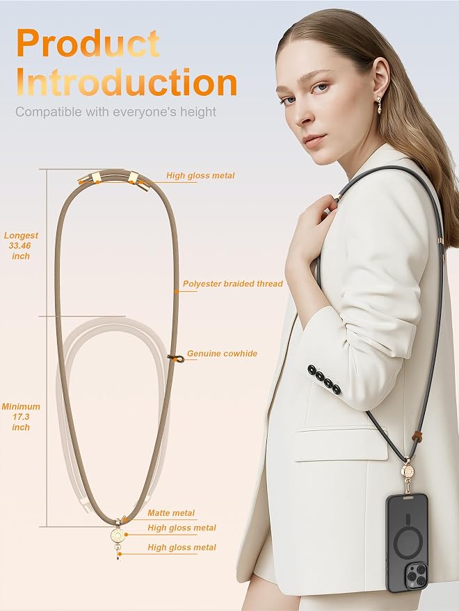 Phone Lanyard Crossbody【Upgraded Quick-Release Magnetic Buckle】 3 Tabs - Image 9