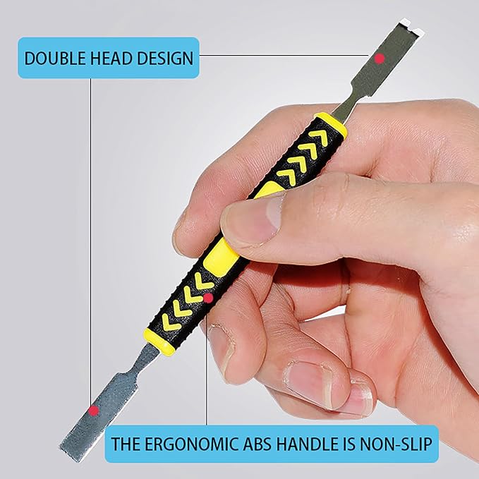 Metal Crowbar 6-Piece Dual-Ends Small Metal Spudger Pry Opening Repair Tools Kit - Image 3