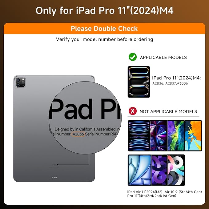 Transparent Case with Keyboard for 2024 iPad Pro 11-inch, with 7-Color Backlit - Image 2