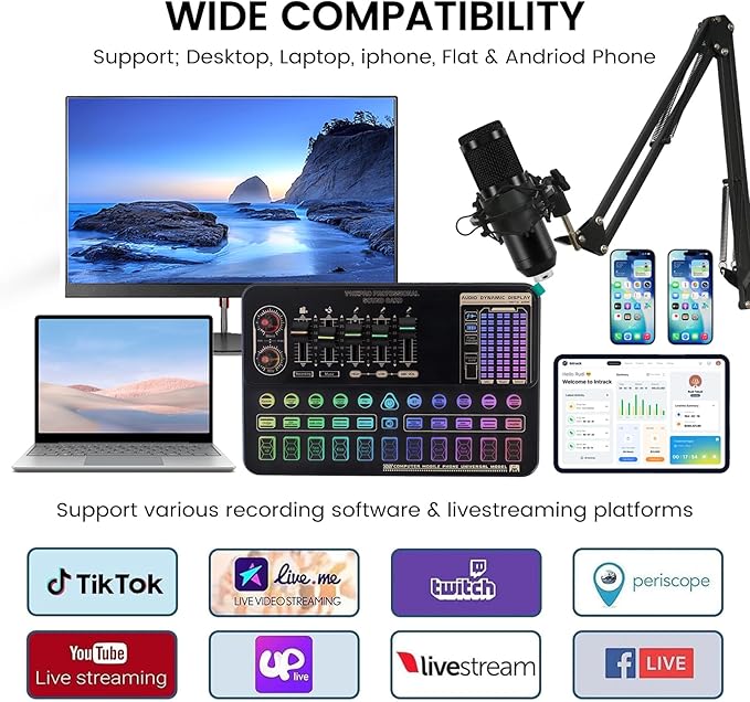 ALSO GO Podcast Equipment Bundle, Professional BM-800 Podcast Microphone - Image 7