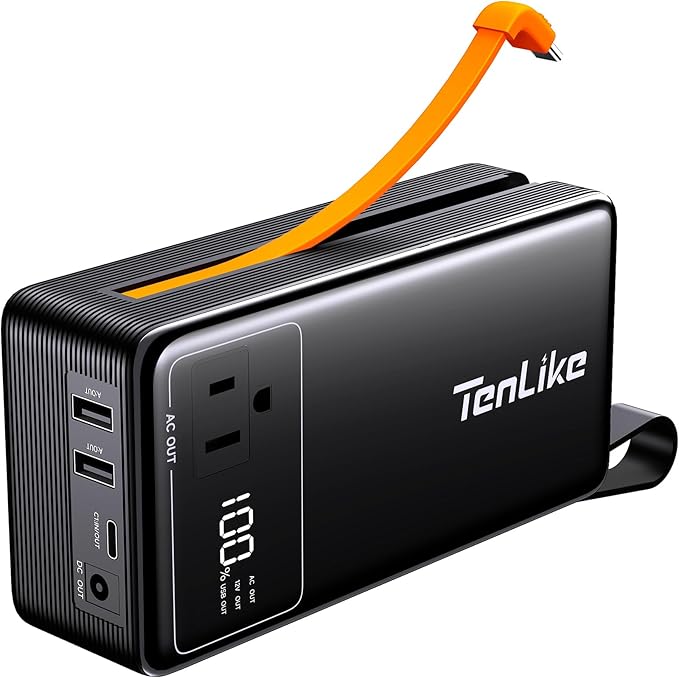 Portable Power Station 99.9Wh Power Bank by Tenlike