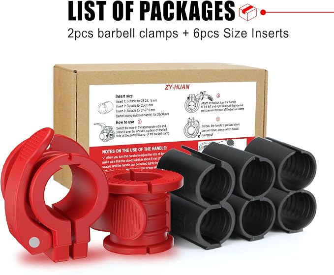 Barbell Clips 1 Inch Quick Release Weight Clamps 0.9-1.18inch Multi-Size - Image 7