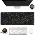 Desk Mat, Topographic Contour Large Gaming Mouse Pad by Eflxamz