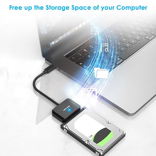 WAVLINK SATA to USB Type-C Hard Drive Cable, 5Gbps USB C to Sata Cable Support - Image 5