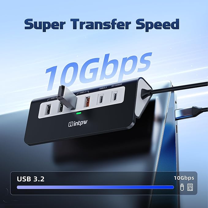 USB C Hub 10Gbps, 9-in-1 USB C Docking station - Image 4